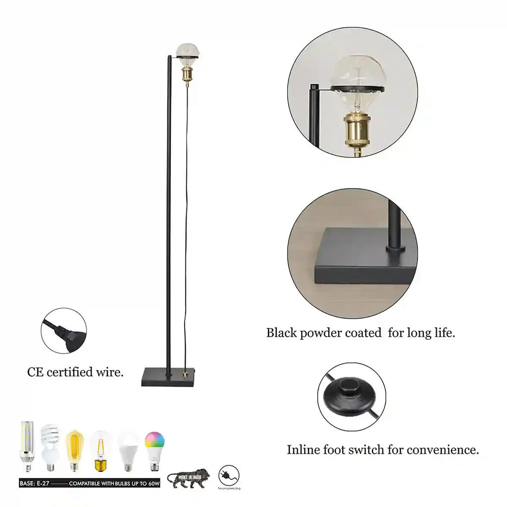 OTTELIEN Matte Black Floor Lamp