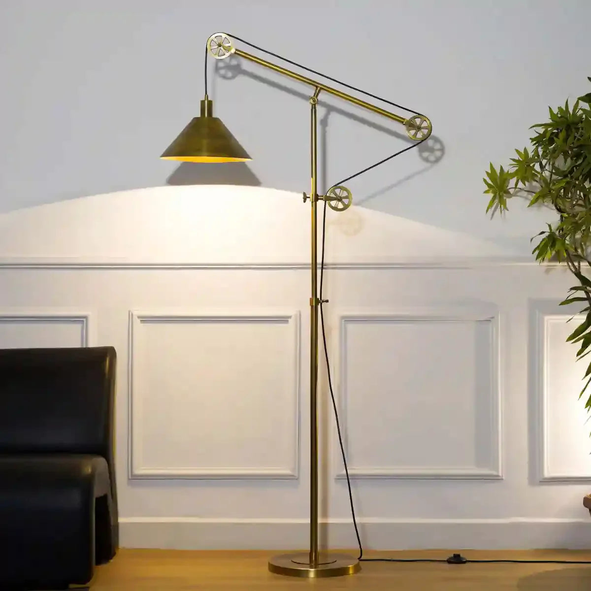 HOLBORN Classic Dome Swivel Arm Floor Lamp