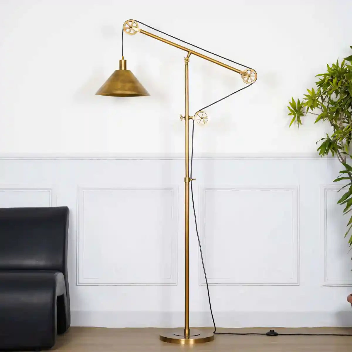 HOLBORN Classic Dome Swivel Arm Floor Lamp
